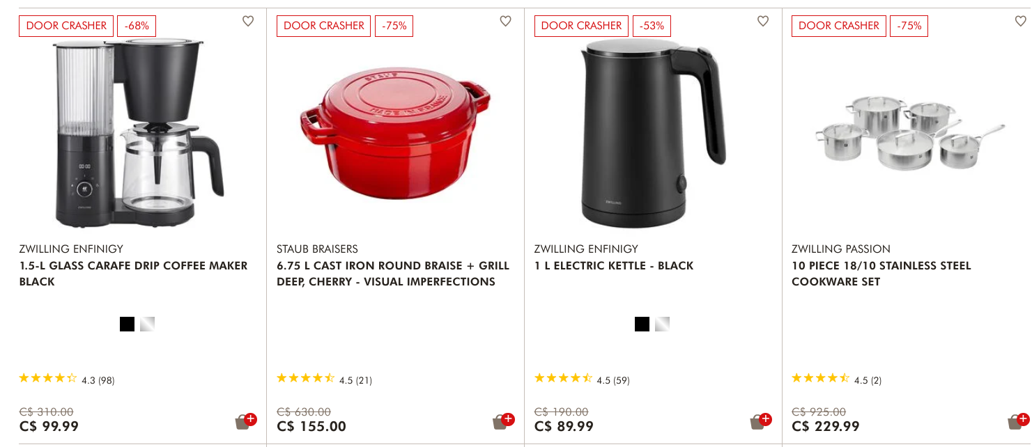 Zwilling Canada Online Warehouse Sale Save up to 80 Off Canadian Freebies, Coupons, Deals