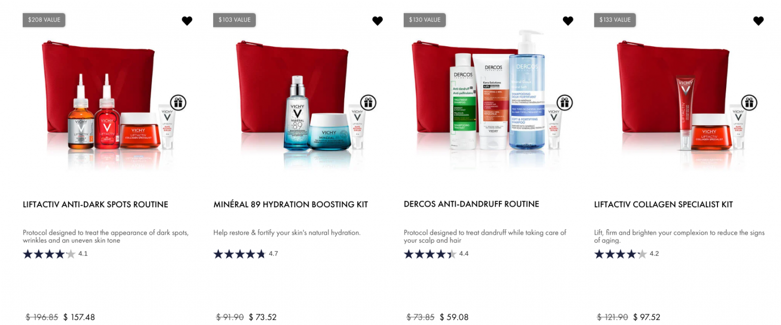 Vichy Canada Holiday Offers FREE 82 Value Best Sellers Kit Gift with