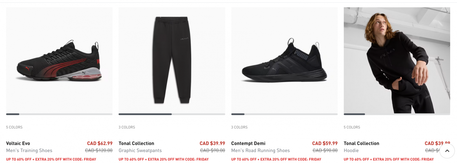 Puma Canada Black Friday Sale Deals Promo Code 2024 Save up to 60 Off