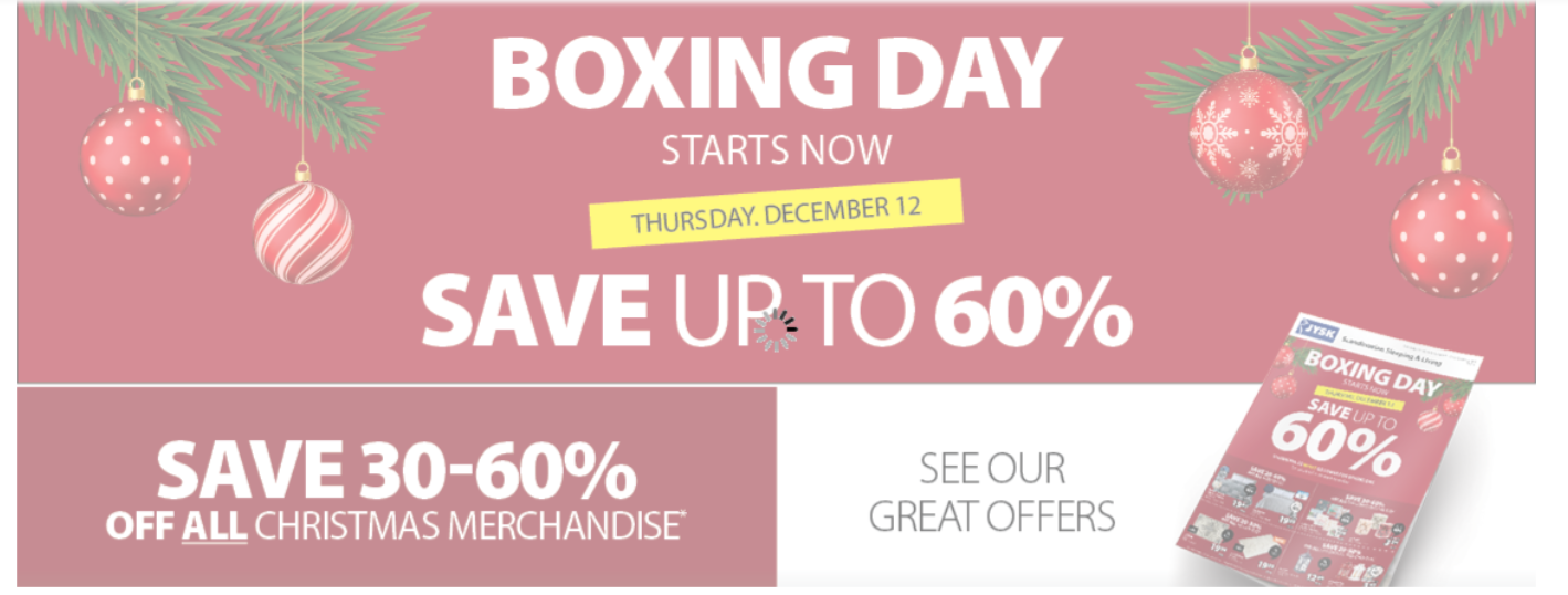 Jysk Canada Boxing Day Sale Save up to 60 Canadian Freebies