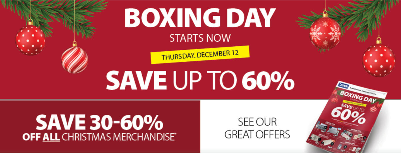 Jysk Canada Boxing Day Sale Save up to 60 Canadian Freebies