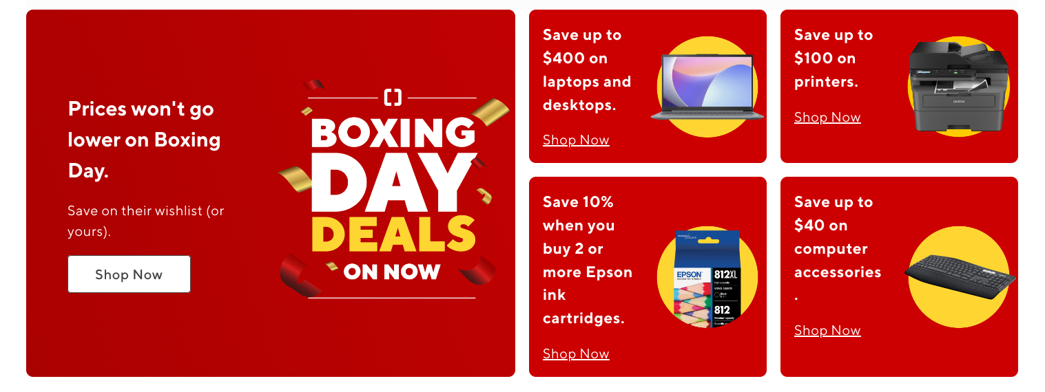 Staples Canada Boxing Day Week Sale, Deals + Coupons On Now