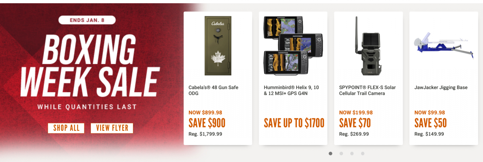 Cabela’s & Bass Pro Shops Canada Boxing Day Sale 2024 + Flyer Deals