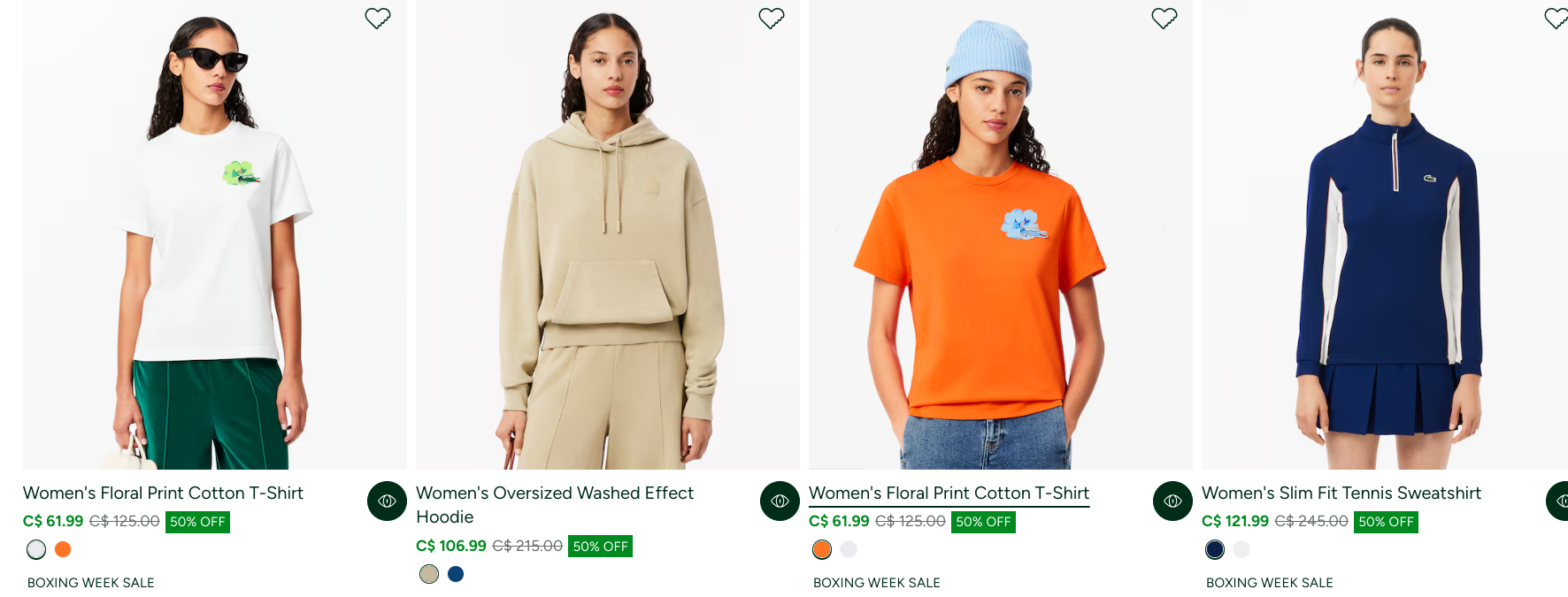 Lacoste Canada Boxing Day Sale 2024 Save 50 off Everything Sitewide