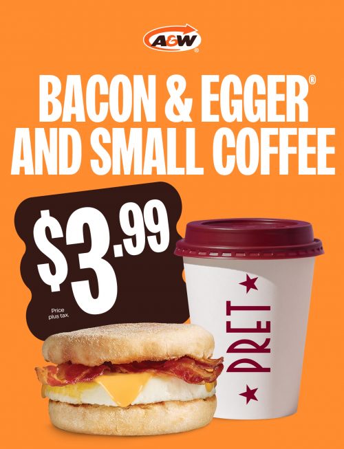 A&W Canada Promotions: Get Bacon & Egger and Small Coffee for $3.99