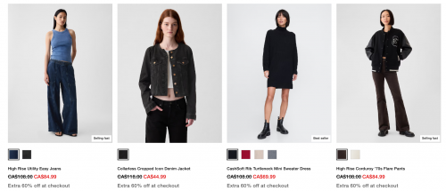 Gap Canada: Save 40-60% off Select Styles + 50% off Sweaters + Extra 60% off Sale