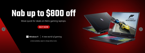 Acer Canada: Save up to $800 on Nitro Gaming Laptops + up to 35% off Nitro Gaming Monitors + More