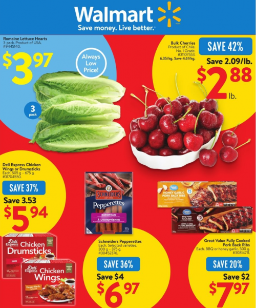 Walmart Canada: Deli Express Chicken Wings or Drumsticks $5.94 + More Flyer Deals