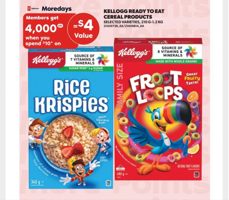Real Canadian Superstore Ontario: Kellogg’s Cereals 63 Cents each With ...