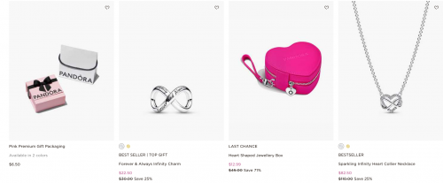 Pandora Canada Valentine’s Day Jewellery Sale: Save 25% Off SiteWide + Up to 70% off Last Chance Offers + More Deals