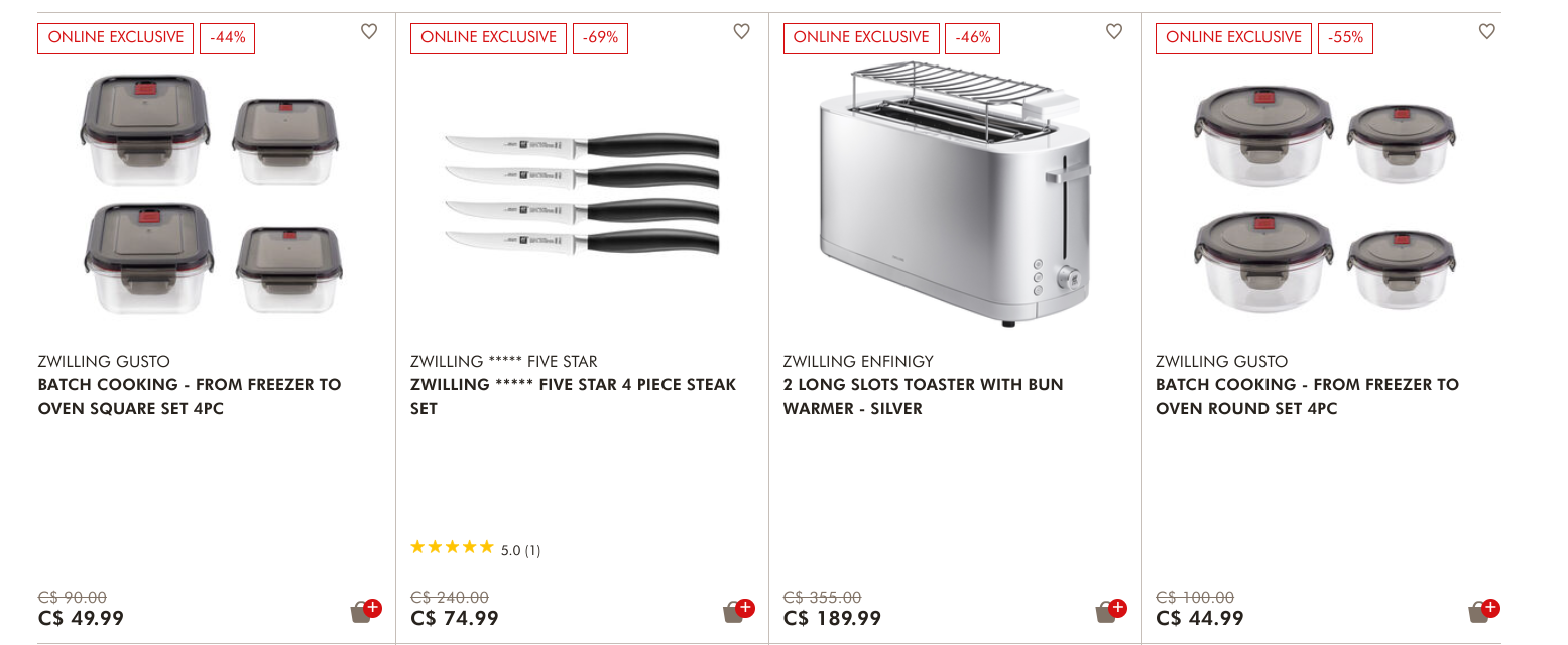 Zwilling J.A. Henckels Canada Family Day Long Weekend Buy More, Save More Sale Canadian