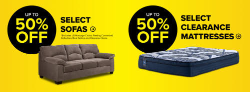 Leon’s Canada: up to 50% off Select Sofas, Clearance Mattresses, Beds, + More