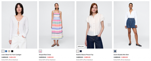 Gap Canada: 60% off Limited Time Deals + Extra 50% off Sale