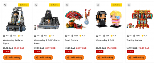 LEGO Canada Offers and Sales