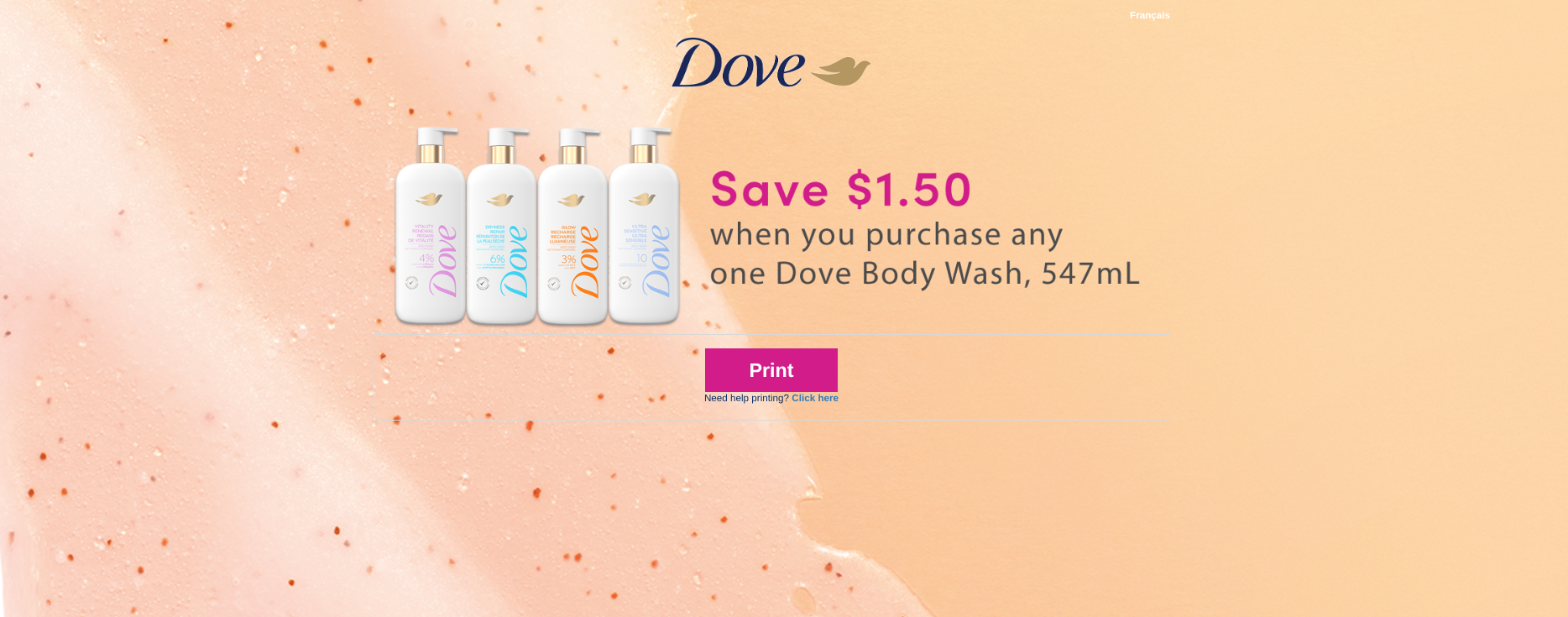 WebSaver Canada Coupons Save 1.50 on Dove Body Wash 547ml Canadian