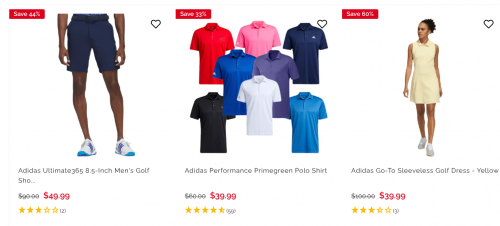 Just Golf Stuff Canada: Adidas Golf Shorts 2/$90 + Clearance