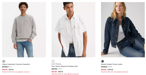 Levi’s Canada: Extra 40% off Sale Styles
