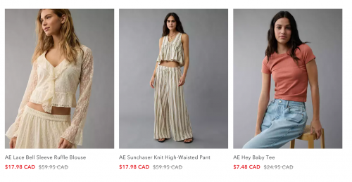 American Eagle & Aerie Canada: 30% off All Jeans and Pants + 50-70% off Clearance