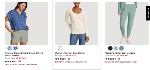 Eddie Bauer Canada: Clearance up to 70% off + Extra 50% off