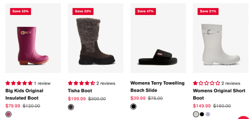 Hunter Boots Canada: Extra 15% off Sale Styles with Promo Code