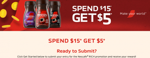 Nescafe Canada Promotions: Spend $15 on Nescafe Rich and get $5