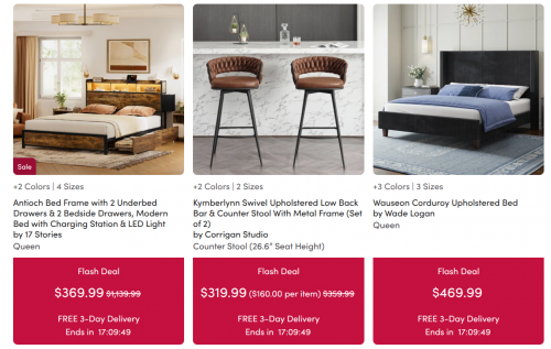 Wayfair Canada: 24 Hour Flash Deals + up to 50% off Back To School