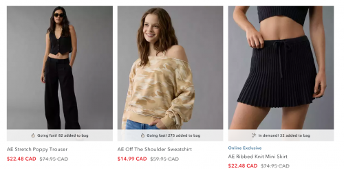 American Eagle & Aerie Canada Everything On Sale: Save 35% off or More + Clearance up to 70% off