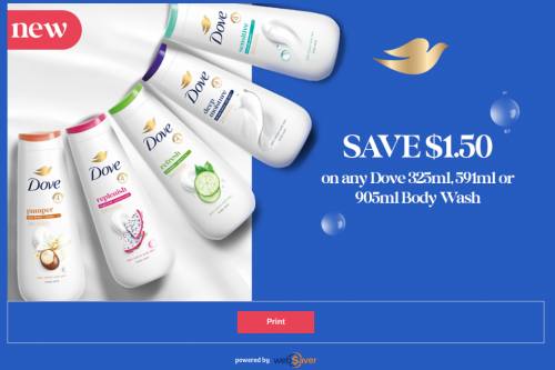 Unilever Canada Coupons: Save $1.50 on Dove Body Wash