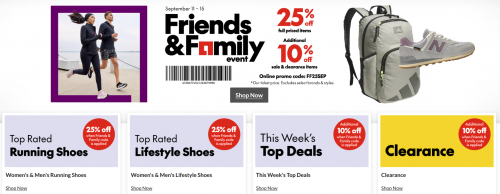 Sport Chek Canada Friends & Family Event: 25% off Full Priced Items + Extra 10% off Clearance
