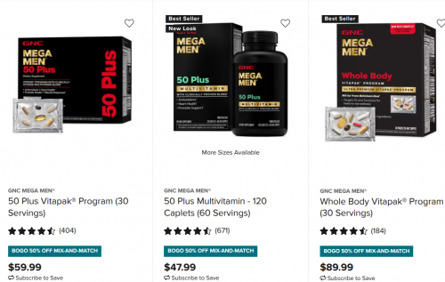 GNC Canada Flash Sale: Buy One Get One 50% off Select Products