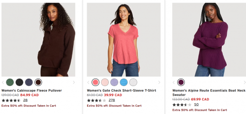 Eddie Bauer Canada: 30% off 2 or More Items + Extra 50% off Clearance