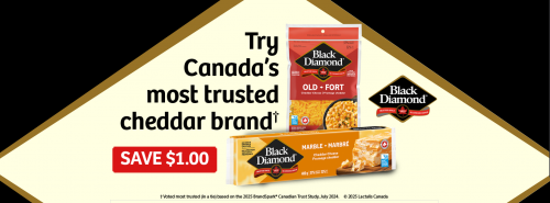 WebSaver Canada Coupons: Save $1 on Black Diamond Cheese