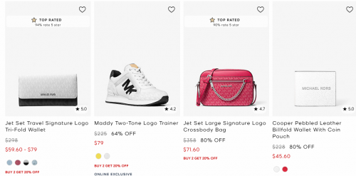 Michael Kors Canada: Clearance up to 86% off + Extra 20% off When You Buy 2