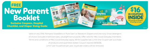 P&G Canada New Parent Booklet: Get $16 in Savings on Pampers and Ivory