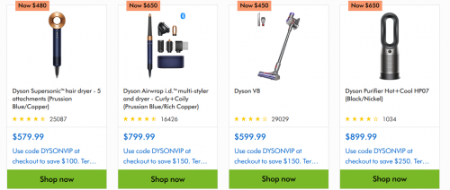 Dyson Canada: Save up to $800 on Select Dyson Technology with Promo Code