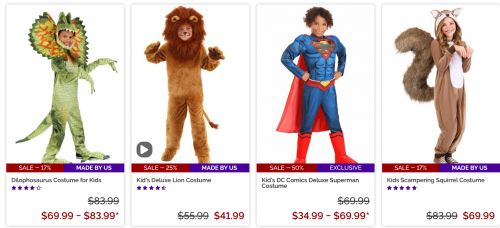 Halloween Costumes Canada: Sale up to 90% off