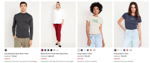 Old Navy Canada: 50% off Pants + Extra 30% off Halloween Today Only + Clearance