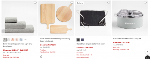 Crate & Barrel Canada: up to 40% off Top Kitchen Brands + Clearance up to 60% off