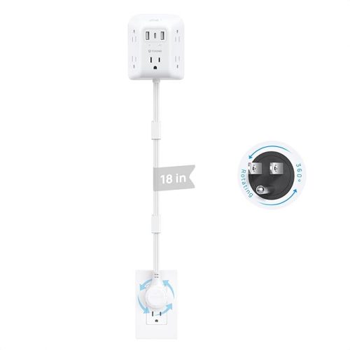 Amazon Canada Deals: Save 50% on TROND 360° Rotating Flat Plug 5 Multi Outlets, 3 USB Ports, with Promo Code + More