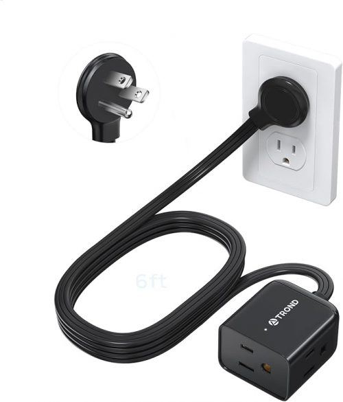 Amazon Canada Deals: Save 40% on TROND 6ft Flat Extension Cord, Left Angle Ultra-Thin Plug, 3 Outlets + More Offers