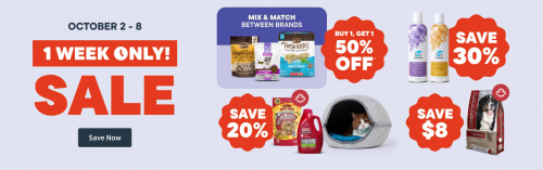 Pet Valu Canada: Buy 1 Get 1 50% off Select Brands + More