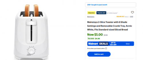 Walmart Canada: Appliances up to 50% off + Clearance + More