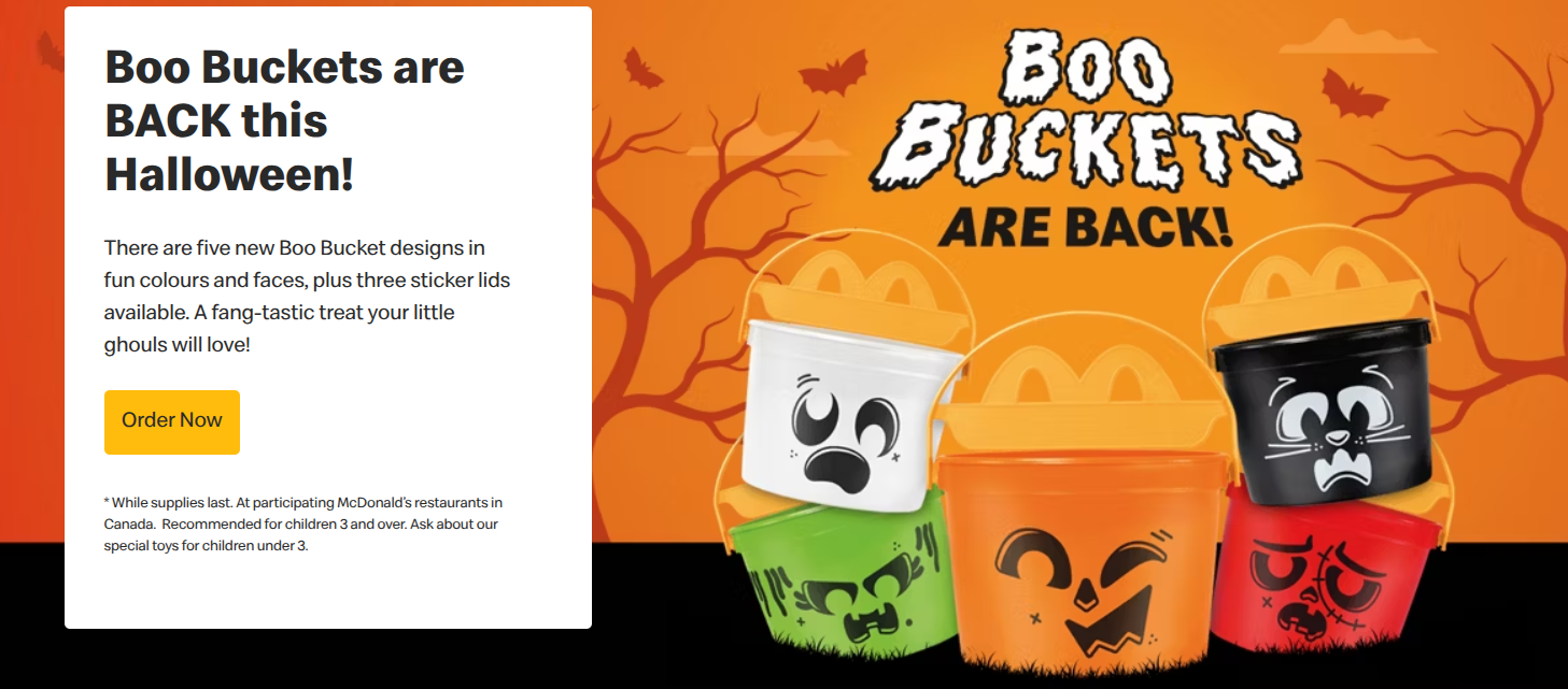 McDonald’s Canada Halloween Offers: Happy Meal Boo Buckets are Back ...