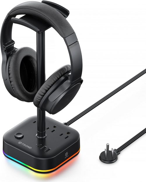Amazon Canada Deals: Save 50% on TROND Gaming Headset Stand with USB-C, 3 Power Outlets, RGB Light Desk Power Strip Using Promo Code + More