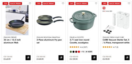 ZWILLING Canada Pre-Black Friday Early Sale: Save up to 70% + Free Gift When You Spend $199.99
