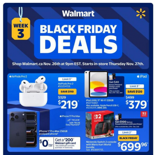 Walmart Canada Black Friday 2025 *LIVE* Now: Save up to 50% off