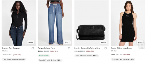 GUESS & GUESS Factory Canada: 30% off Sitewide + Extra 15% and Free Gift When You Spend $150 + More