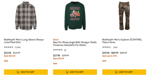 Cabela’s Bass Pro Shops Canada Wild Wednesday Online Deals + Winter Sale