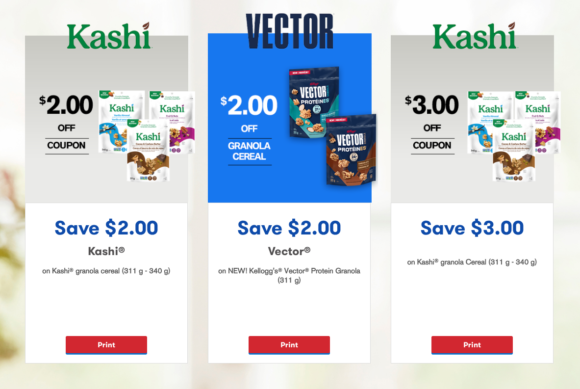 New Kellogg's Canada Printable Cereal Coupons Available Canadian