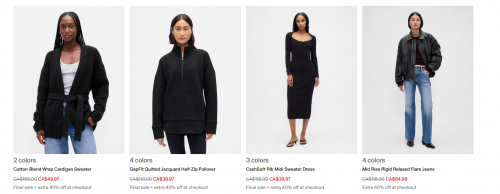 Gap Canada Friends & Family Event Sale: Save 40% Off Everything Sitewide including New arrivals + 50% Off Shorts + Extra 10% Using Promo Code
